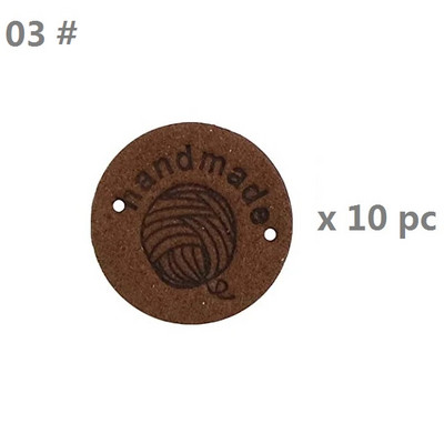 10 gab. Roku darbs PU ādas etiķetes Ādas tamborēšanas etiķetes Apģērbs Roku darbs Reljefs birkas ar caurumiem Rotājumi Trikotāžas Āda