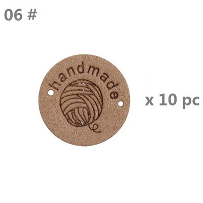 10 gab. Roku darbs PU ādas etiķetes Ādas tamborēšanas etiķetes Apģērbs Roku darbs Reljefs birkas ar caurumiem Rotājumi Trikotāžas Āda