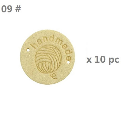 10 gab. Roku darbs PU ādas etiķetes Ādas tamborēšanas etiķetes Apģērbs Roku darbs Reljefs birkas ar caurumiem Rotājumi Trikotāžas Āda