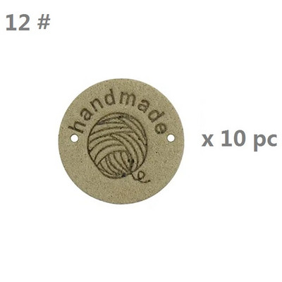 10 gab. Roku darbs PU ādas etiķetes Ādas tamborēšanas etiķetes Apģērbs Roku darbs Reljefs birkas ar caurumiem Rotājumi Trikotāžas Āda