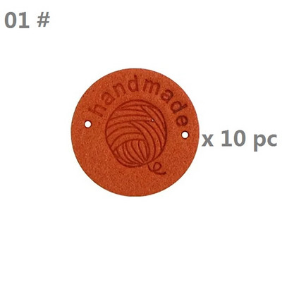 10 gab. Roku darbs PU ādas etiķetes Ādas tamborēšanas etiķetes Apģērbs Roku darbs Reljefs birkas ar caurumiem Rotājumi Trikotāžas Āda