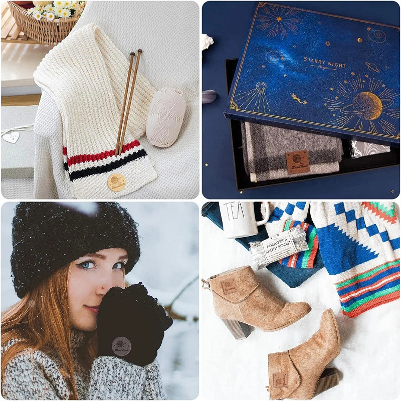 10 gab. Roku darbs PU ādas etiķetes Ādas tamborēšanas etiķetes Apģērbs Roku darbs Reljefs birkas ar caurumiem Rotājumi Trikotāžas Āda