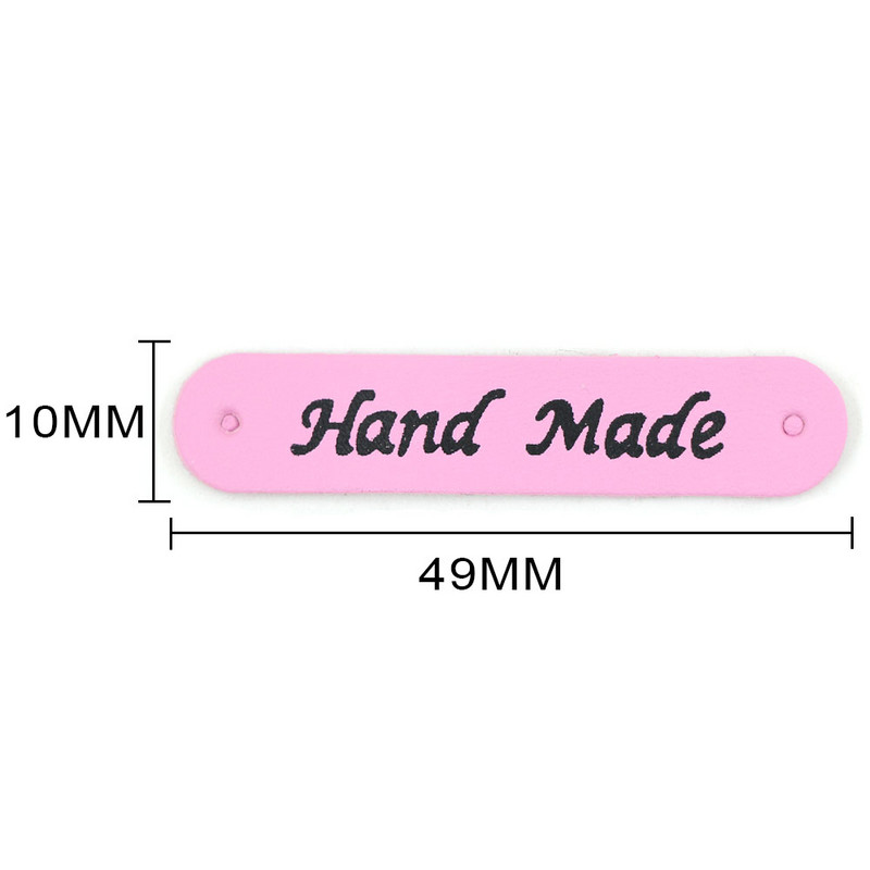50 buc. 49x10mm Etichete realizate manual Etichete realizate manual Etichete din piele sintetică PU Etichetă cu mozaic pentru cusut pentru haine Genți Pălărie