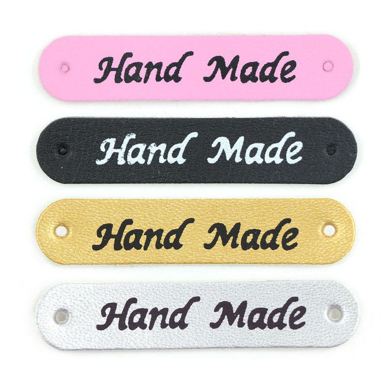 50 buc. 49x10mm Etichete realizate manual Etichete realizate manual Etichete din piele sintetică PU Etichetă cu mozaic pentru cusut pentru haine Genți Pălărie