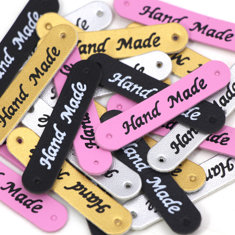 50 buc. 49x10mm Etichete realizate manual Etichete realizate manual Etichete din piele sintetică PU Etichetă cu mozaic pentru cusut pentru haine Genți Pălărie