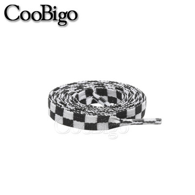 2 perechi de dantelă de pantofi din poliester șireturi de pantofi cu șnur imprimare în carouri bricolaj pânză pantofi de alergare pantofi sport cordon accesorii de artizanat