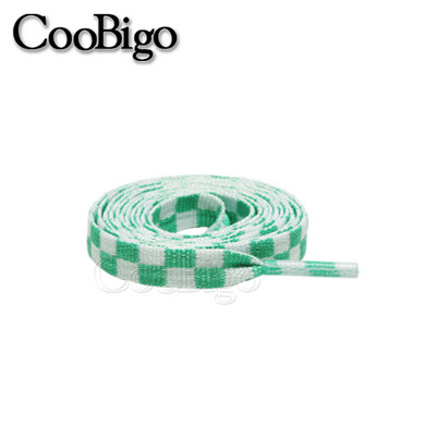 2 perechi de dantelă de pantofi din poliester șireturi de pantofi cu șnur imprimare în carouri bricolaj pânză pantofi de alergare pantofi sport cordon accesorii de artizanat