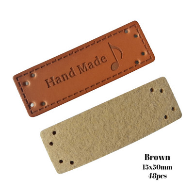 4 lehetőség Zene logó Kézzel készített bőr címkék ruházathoz Márka varrás címke zenéhez Ajándék név Kézzel készített bőr címke