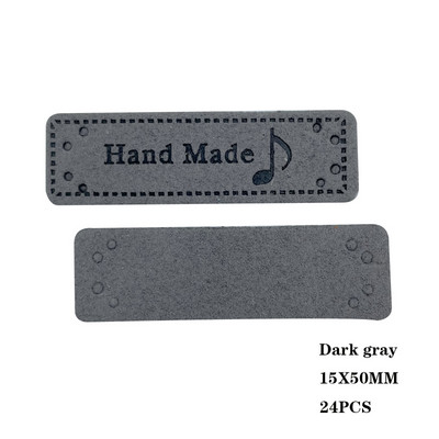 4 lehetőség Zene logó Kézzel készített bőr címkék ruházathoz Márka varrás címke zenéhez Ajándék név Kézzel készített bőr címke