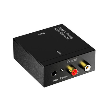 1 комплект 3,5 мм оптично влакно цифров към аналогов цифров аудио декодер усилвател аудио Aux Rca L / R конвертор Spdif