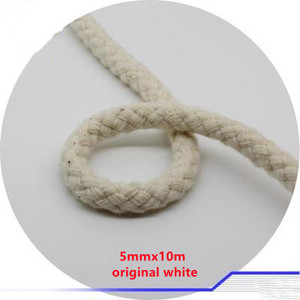 5 mm x 10 m Culoare 8 fire din bumbac solid frânghie fitil frânghie capac de talie frânghie frânghie pachete manual excipienți 10 metri