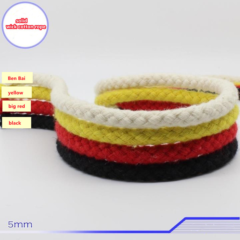 5 mm x 10 m Culoare 8 fire din bumbac solid frânghie fitil frânghie capac de talie frânghie frânghie pachete manual excipienți 10 metri