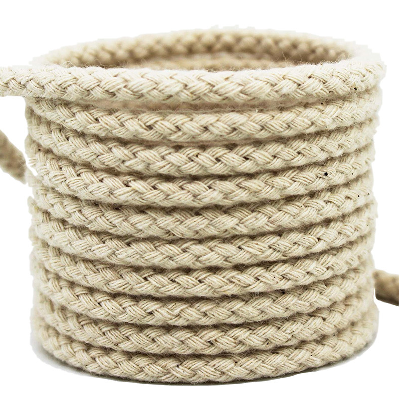 5 mm x 10 m Culoare 8 fire din bumbac solid frânghie fitil frânghie capac de talie frânghie frânghie pachete manual excipienți 10 metri