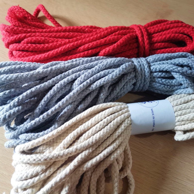 5 mm x 10 m Culoare 8 fire din bumbac solid frânghie fitil frânghie capac de talie frânghie frânghie pachete manual excipienți 10 metri