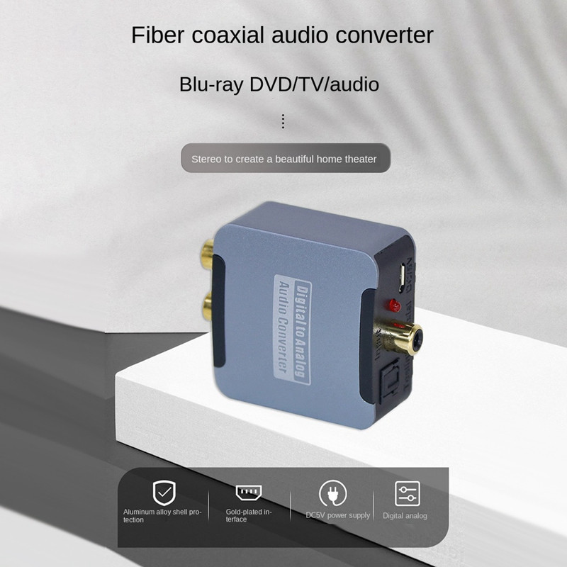 1 Állítsa be a digitális-analóg audio konverter Space szürke digitális-analóg SPDIF audio dekóder erősítőt