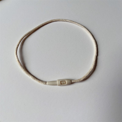 Crno/bijelo/bež oznaka odjeće Voštano uže Oznaka odjeće Uže Konopac Snap Lock Pin Loop Spojnice DIY naljepnice odjeće Dodaci