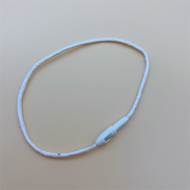 Crno/bijelo/bež oznaka odjeće Voštano uže Oznaka odjeće Uže Konopac Snap Lock Pin Loop Spojnice DIY naljepnice odjeće Dodaci