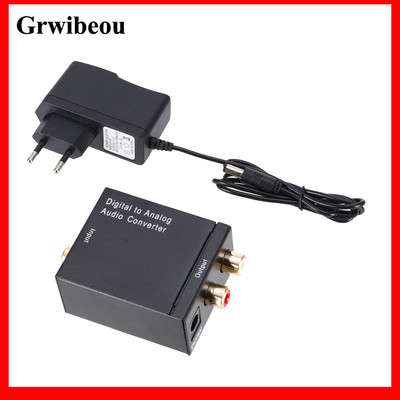 Grwibeou RCA R/L digitaal-analoogheli muundur koaksiaal-analoogadapter DAC võimendi väljund optiline digitaalne heli SPDIF