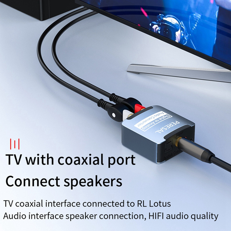 1 sada digitálno-analógových audio prevodníkov, vesmírne sivý optický kábel, digitálno-analógový SPDIF audio dekodér, zosilňovač