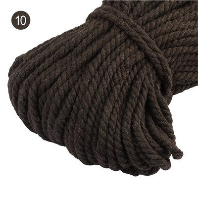 5 mm šareno pamučno uže DIY 10 metara/rola upletena okrugla pamučna užad pamučno uže Odjeća na izvlačenje uže upleteno uže