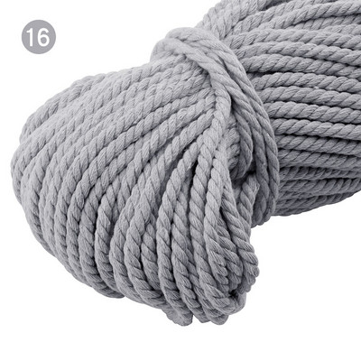5 mm šareno pamučno uže DIY 10 metara/rola upletena okrugla pamučna užad pamučno uže Odjeća na izvlačenje uže upleteno uže