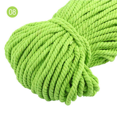 5 mm šareno pamučno uže DIY 10 metara/rola upletena okrugla pamučna užad pamučno uže Odjeća na izvlačenje uže upleteno uže