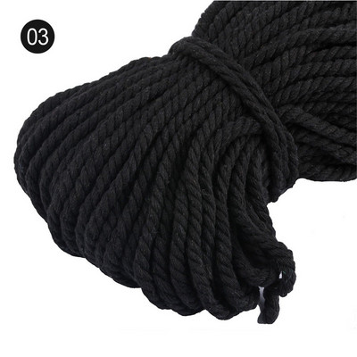 5 mm šareno pamučno uže DIY 10 metara/rola upletena okrugla pamučna užad pamučno uže Odjeća na izvlačenje uže upleteno uže