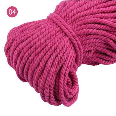 5 mm šareno pamučno uže DIY 10 metara/rola upletena okrugla pamučna užad pamučno uže Odjeća na izvlačenje uže upleteno uže