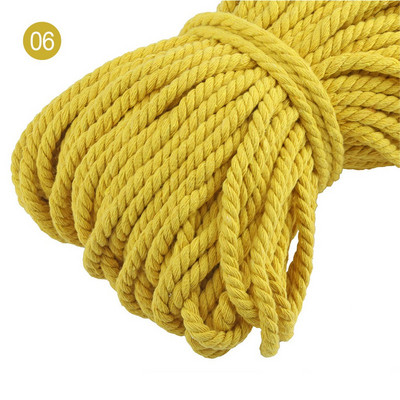 5 mm šareno pamučno uže DIY 10 metara/rola upletena okrugla pamučna užad pamučno uže Odjeća na izvlačenje uže upleteno uže