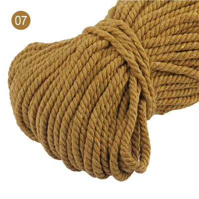 5 mm šareno pamučno uže DIY 10 metara/rola upletena okrugla pamučna užad pamučno uže Odjeća na izvlačenje uže upleteno uže