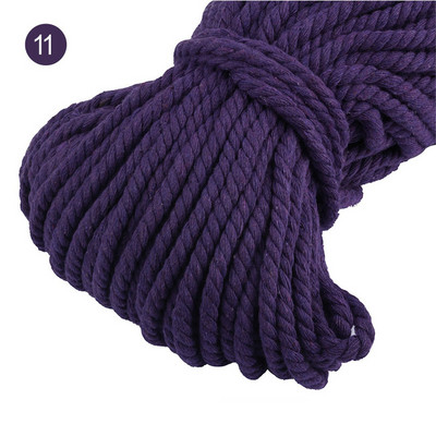 5 mm šareno pamučno uže DIY 10 metara/rola upletena okrugla pamučna užad pamučno uže Odjeća na izvlačenje uže upleteno uže