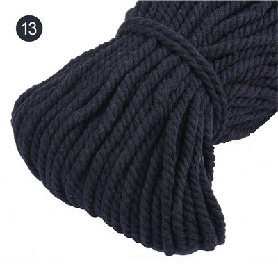 5 mm šareno pamučno uže DIY 10 metara/rola upletena okrugla pamučna užad pamučno uže Odjeća na izvlačenje uže upleteno uže