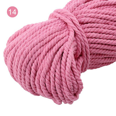 5 mm šareno pamučno uže DIY 10 metara/rola upletena okrugla pamučna užad pamučno uže Odjeća na izvlačenje uže upleteno uže