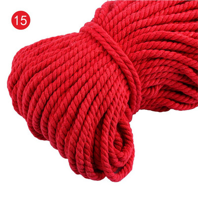 5 mm šareno pamučno uže DIY 10 metara/rola upletena okrugla pamučna užad pamučno uže Odjeća na izvlačenje uže upleteno uže