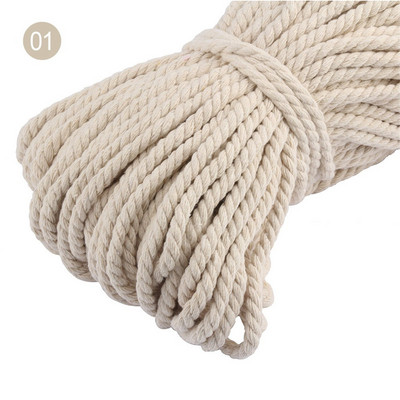 5 mm šareno pamučno uže DIY 10 metara/rola upletena okrugla pamučna užad pamučno uže Odjeća na izvlačenje uže upleteno uže