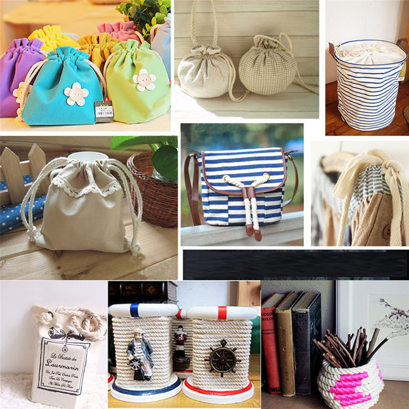 5 mm šareno pamučno uže DIY 10 metara/rola upletena okrugla pamučna užad pamučno uže Odjeća na izvlačenje uže upleteno uže