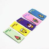 50 100 buc Etichetă cu etichetă de desene animate guler pentru haine, marca comercială pentru copii, ghiozdan, pantofi, marca de țesut, etichetă cusut pentru îmbrăcăminte pentru acul de păr