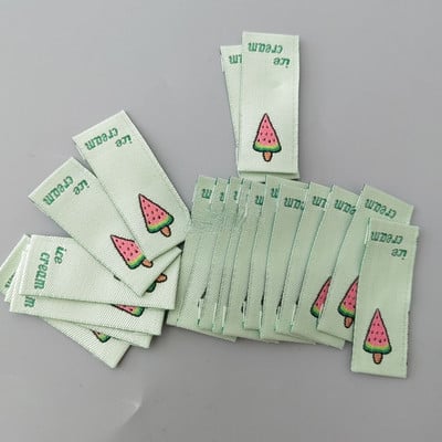 50 100 buc Etichetă cu etichetă de desene animate guler pentru haine, marca comercială pentru copii, ghiozdan, pantofi, marca de țesut, etichetă cusut pentru îmbrăcăminte pentru acul de păr