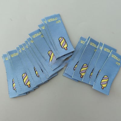 50 100 buc Etichetă cu etichetă de desene animate guler pentru haine, marca comercială pentru copii, ghiozdan, pantofi, marca de țesut, etichetă cusut pentru îmbrăcăminte pentru acul de păr