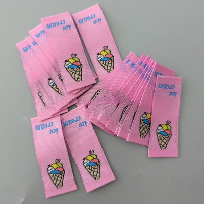 50 100 buc Etichetă cu etichetă de desene animate guler pentru haine, marca comercială pentru copii, ghiozdan, pantofi, marca de țesut, etichetă cusut pentru îmbrăcăminte pentru acul de păr