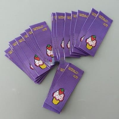 50 100 buc Etichetă cu etichetă de desene animate guler pentru haine, marca comercială pentru copii, ghiozdan, pantofi, marca de țesut, etichetă cusut pentru îmbrăcăminte pentru acul de păr