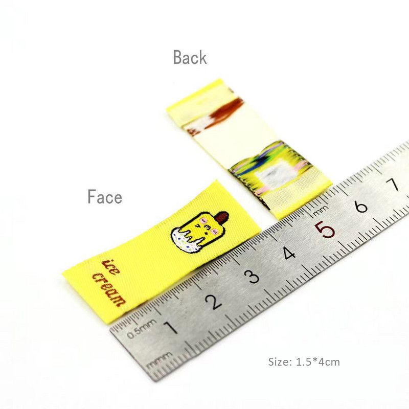 50 100 buc Etichetă cu etichetă de desene animate guler pentru haine, marca comercială pentru copii, ghiozdan, pantofi, marca de țesut, etichetă cusut pentru îmbrăcăminte pentru acul de păr