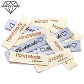 50 db vászon címkék Pamut címkék Kézzel készített címke ruházathoz Kézzel készített szerelem címkék Kalapokhoz Táskák Dekorációk Varrás Kiegészítők