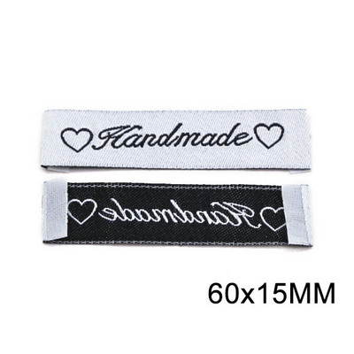 50 db vászon címkék Pamut címkék Kézzel készített címke ruházathoz Kézzel készített szerelem címkék Kalapokhoz Táskák Dekorációk Varrás Kiegészítők