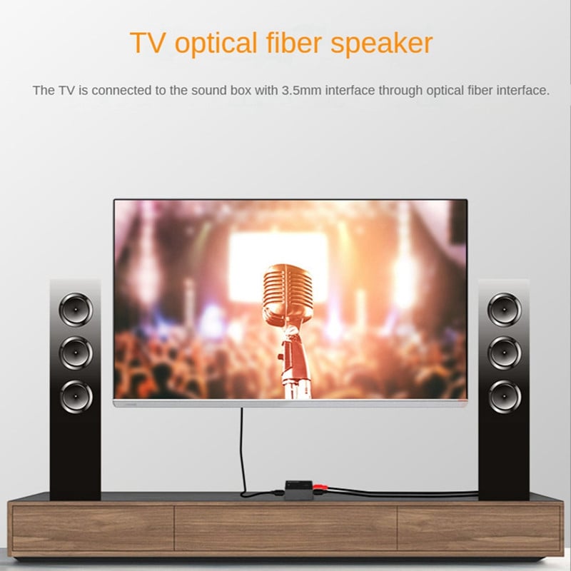 1 sada 3,5 mm optických vlákien, digitálno-analógový digitálny audio dekodér, zosilňovač, audio Aux Rca L/R prevodník Spdif