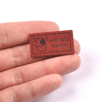 20 kom Mliječne krave s uzorkom naljepnica za odjeću s reljefnim oznakama DIY naljepnica za zastavu za dodatke za šivanje odjeće 18x33 mm cp3083