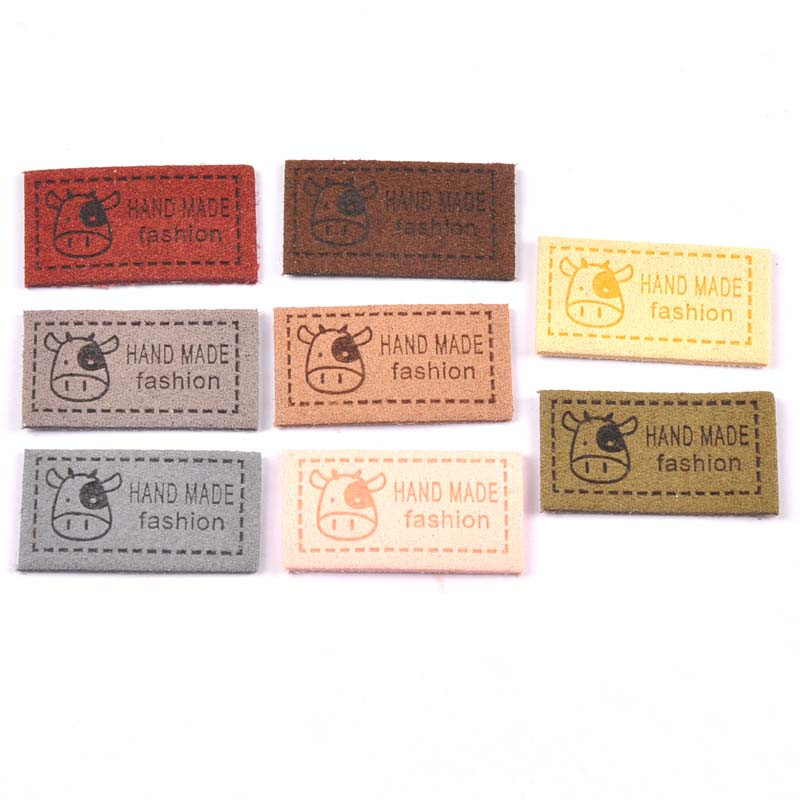 20 kom Mliječne krave s uzorkom naljepnica za odjeću s reljefnim oznakama DIY naljepnica za zastavu za dodatke za šivanje odjeće 18x33 mm cp3083