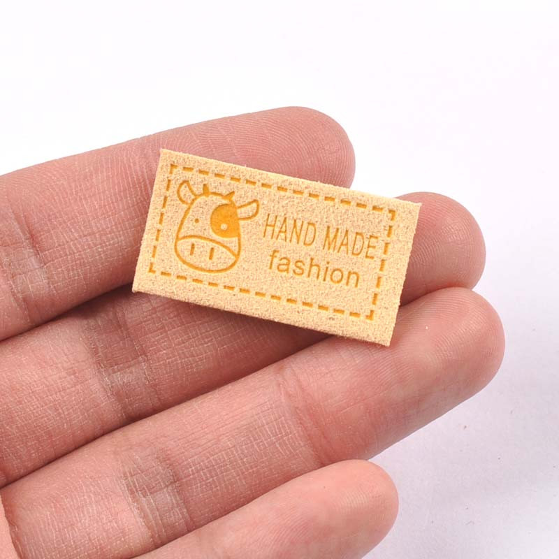 20 kom Mliječne krave s uzorkom naljepnica za odjeću s reljefnim oznakama DIY naljepnica za zastavu za dodatke za šivanje odjeće 18x33 mm cp3083