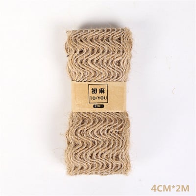 2 metra/rola Konop od jute od konoplje tkana vrpca Više stilova Odjeća Cipele i šeširi Dodaci Kreativni DIY festivalski ukrasi