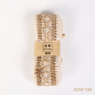 2 metra/rola Konop od jute od konoplje tkana vrpca Više stilova Odjeća Cipele i šeširi Dodaci Kreativni DIY festivalski ukrasi